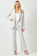 Double Breasted Sleek Blazer Ecru