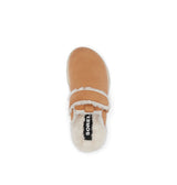Viibe Suede Cozy Clogs Tawny Buff + Natural