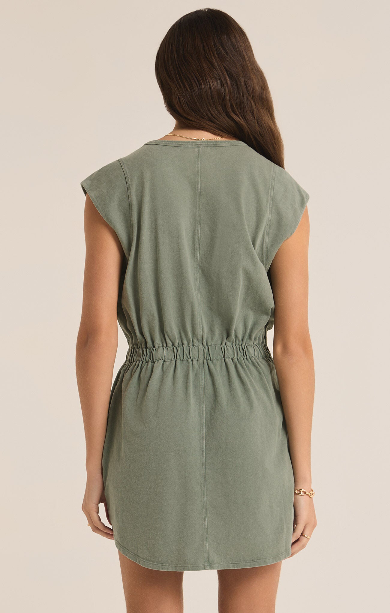 Paxton Jersey Dress Palm Green