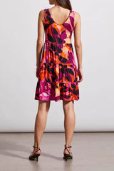 Short Tiered Knit Printed Dress Mauve Lush