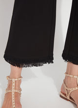 Juliet Fringe Cropped Pants Black