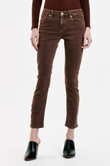 Blaire Hi Rise Slim Ankle Straight Root Beer