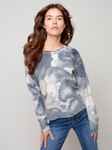 Reversible Printed Sweater Lilac