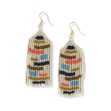 Dolly Horizontal Blocks Beaded Earrings