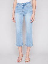 Scallop Hem Jeans Light Blue