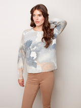 Reversible Printed Sweater Chestnut