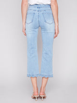 Scallop Hem Jeans Light Blue