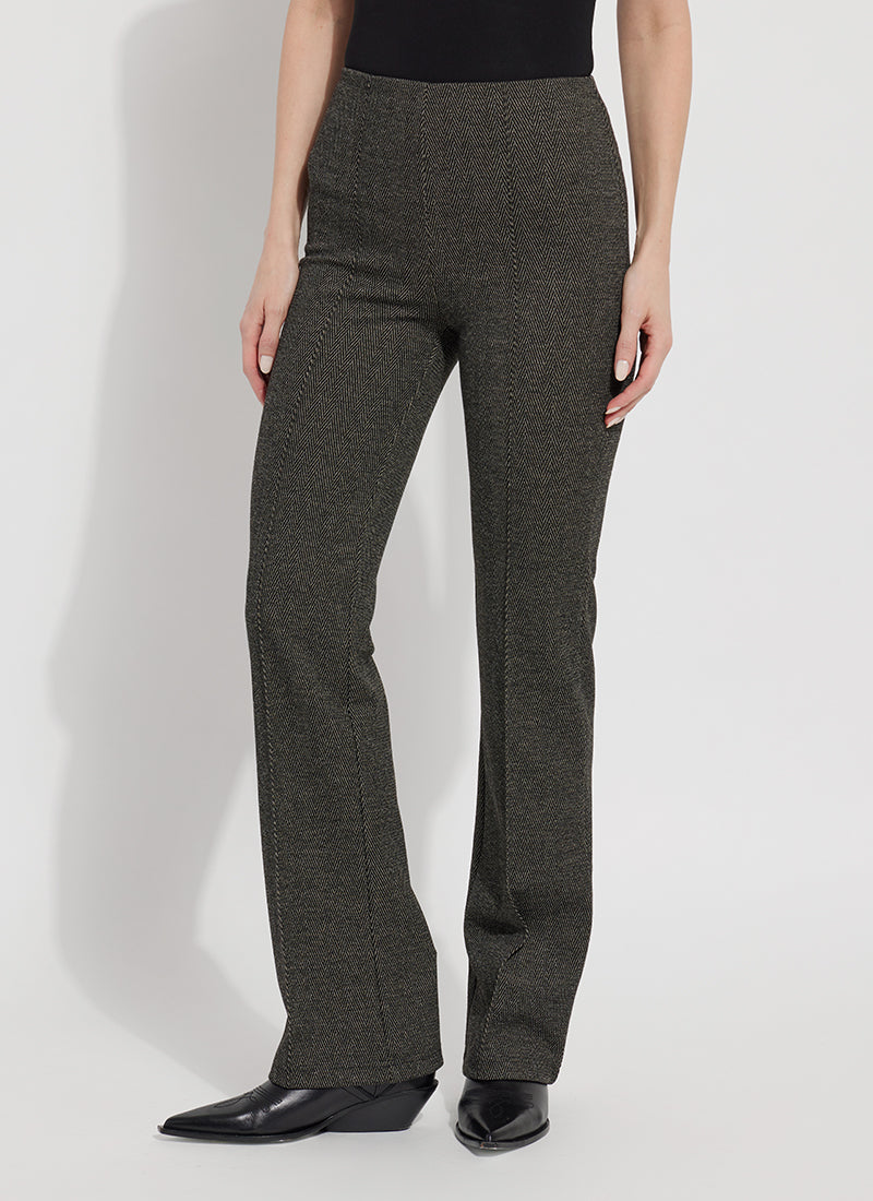 Elysse Wide Leg Smoked Herringbone