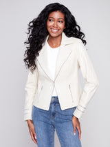 Vintage Suede Moto Jacket Clay