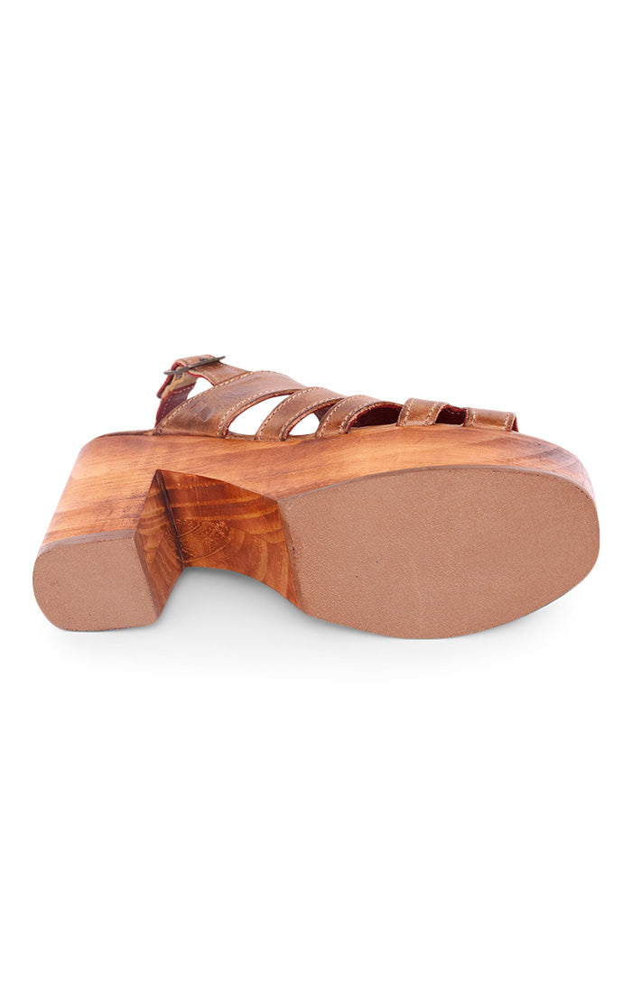 Fontella Heeled Sandals Tan Rustic