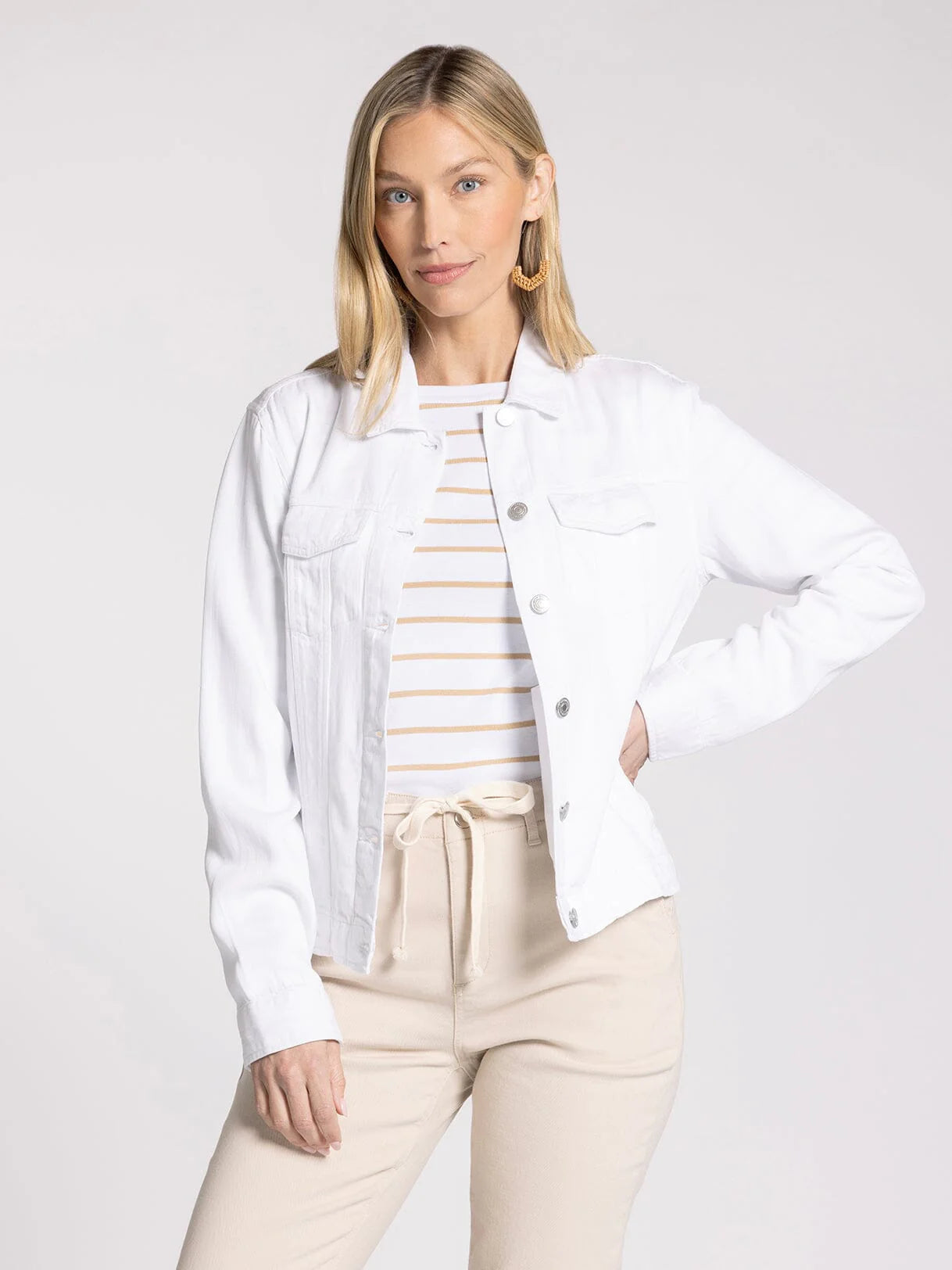 Jackie Relaxed Fit Jacket White