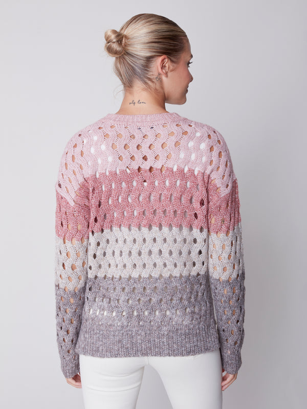 Plushy Wavy Net Stitch Sweater Port