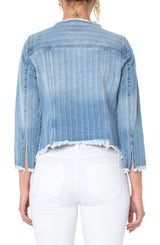 Fray Hem Classic Jean Jacket Torrey Pines