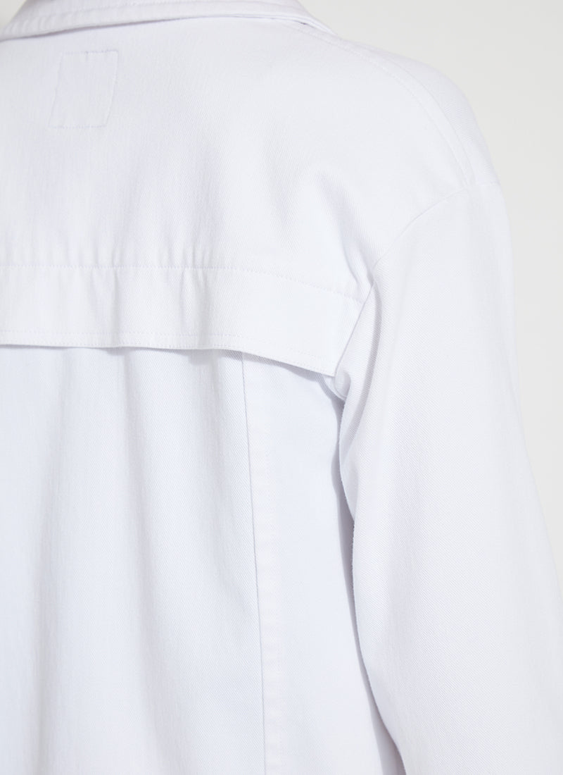 Remi 3/4 Sleeve Denim Jacket White
