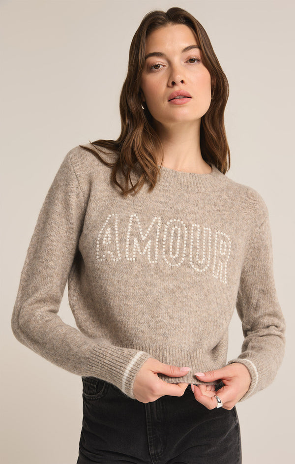 Amour Milan Sweater Heather Taupe