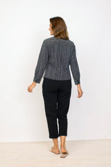 Power Stretch Shaped Pop Collar Jacket Black