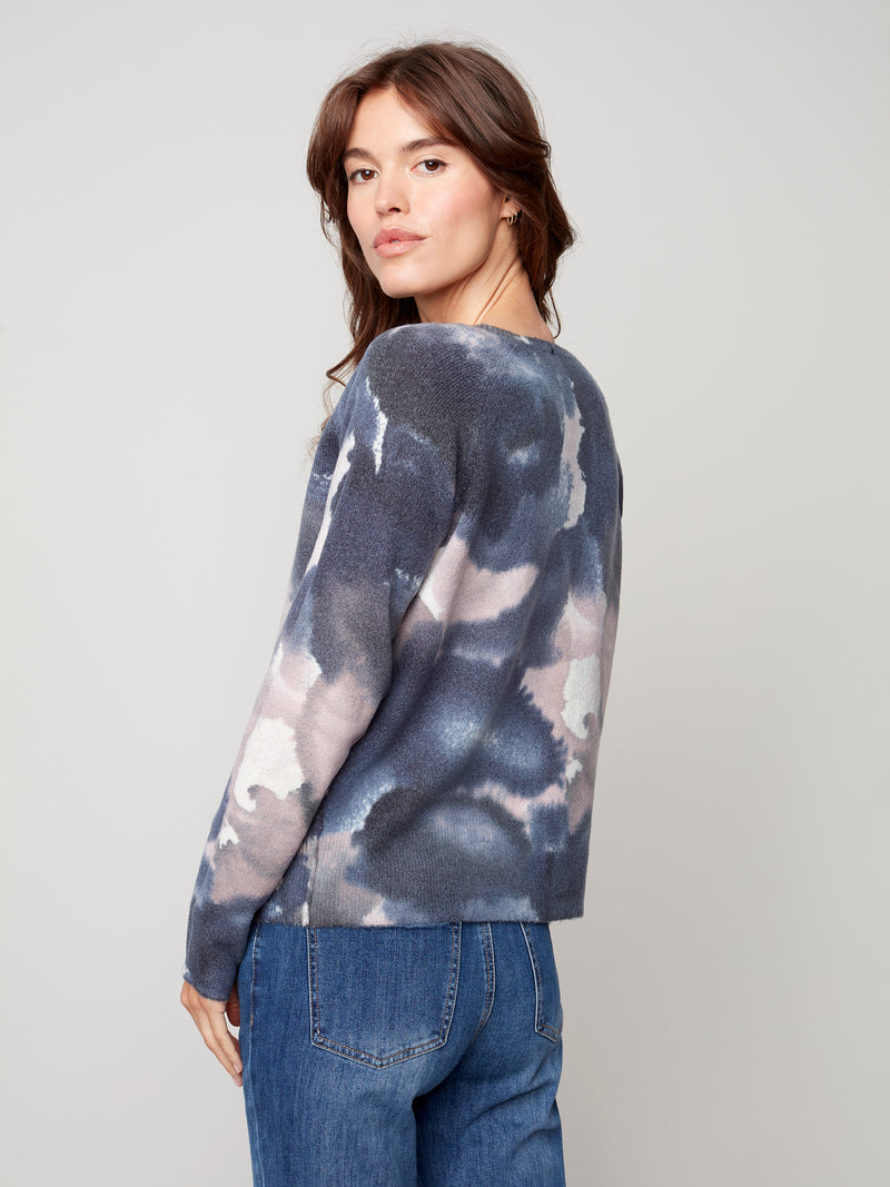 Reversible Printed Sweater Lilac
