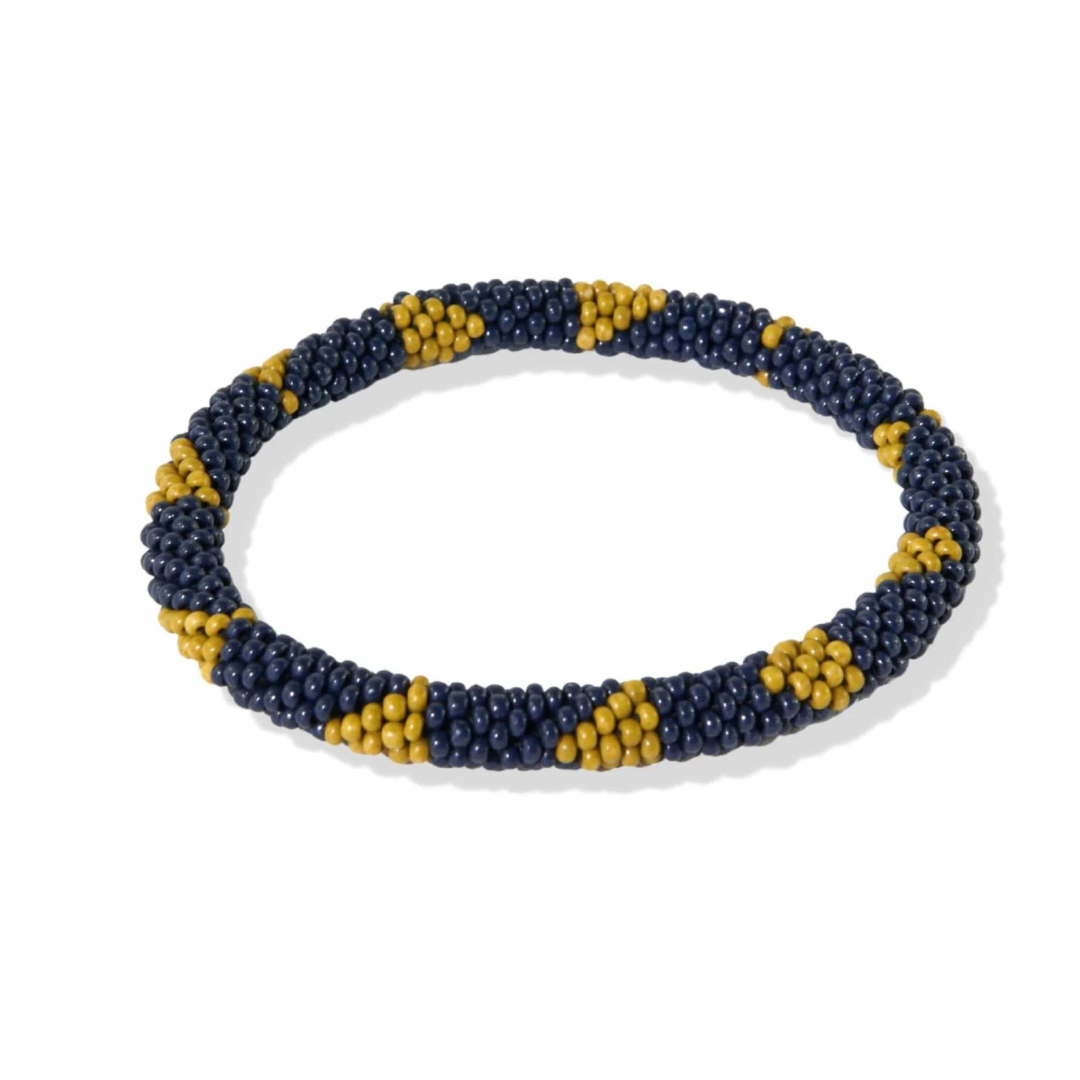 Triangles Beaded Slide & Stack Bracelet