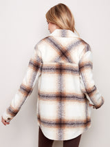 Boiled Wool Plaid Shirt Jacket Croissant