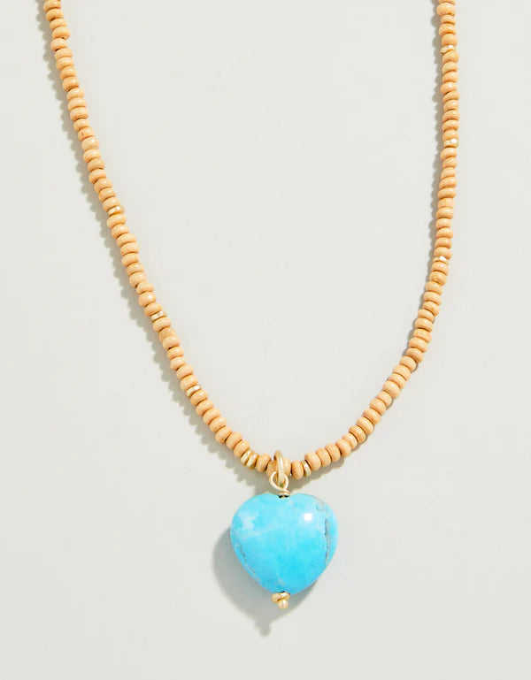 Full Heart 18" Necklace - Turquoise Natural