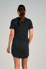Double Cinched Mini Dress Black