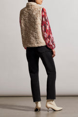 Lux Sherpa Front Pockets Vest Cream