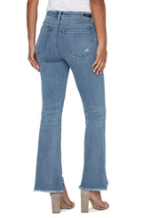 Hannah Flare Curve Fray Hem Jeans Oracle