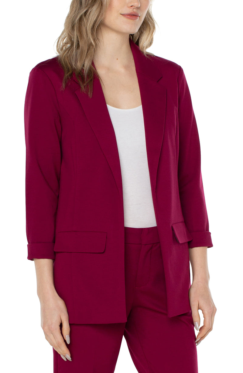 Princess Dart Boyfriend Blazer Garnet Berry