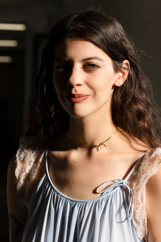 Bow Peep Choker Necklace