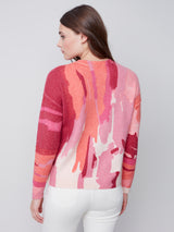 Reversible Printed Sweater Orchid