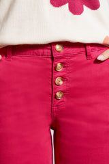 Audrey Button Fly Wide Leg Jeans Daiquiri