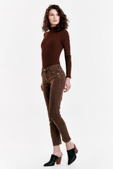 Blaire Hi Rise Slim Ankle Straight Root Beer