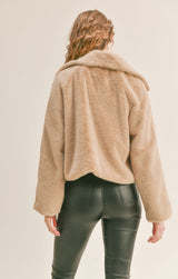 Libby Fur Jacket Taupe