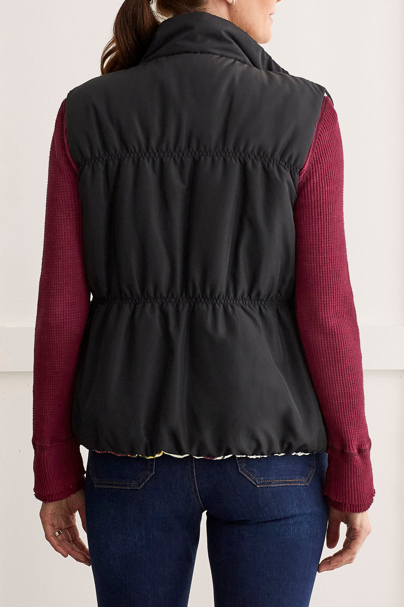 Reversible Puffer Vest Black