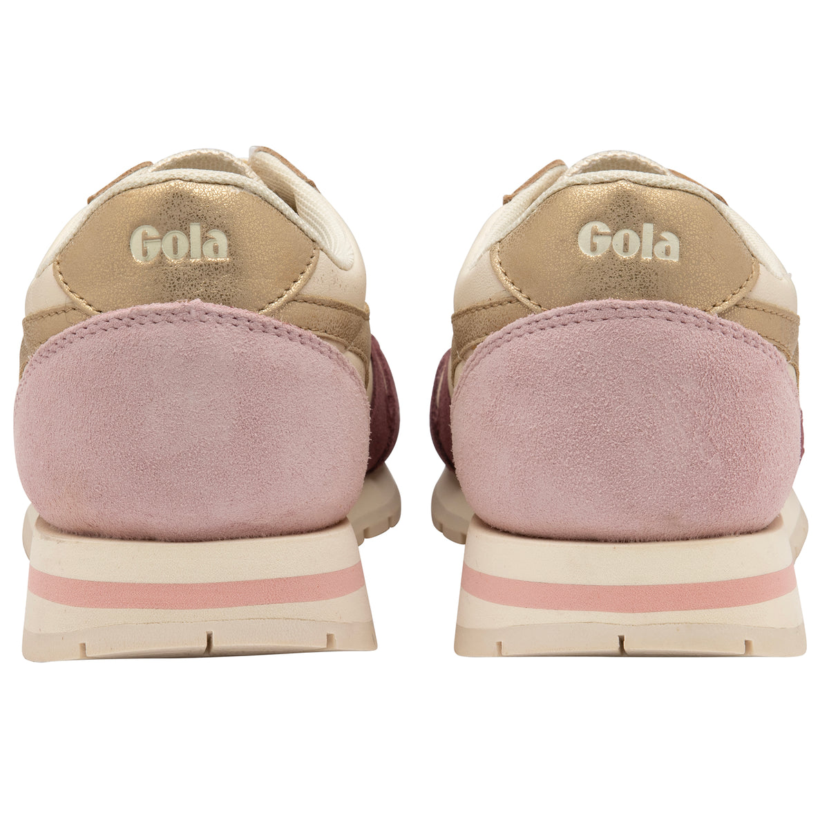 Daytona Quadrant Sneakers Off White, Wine, Gold + Pink