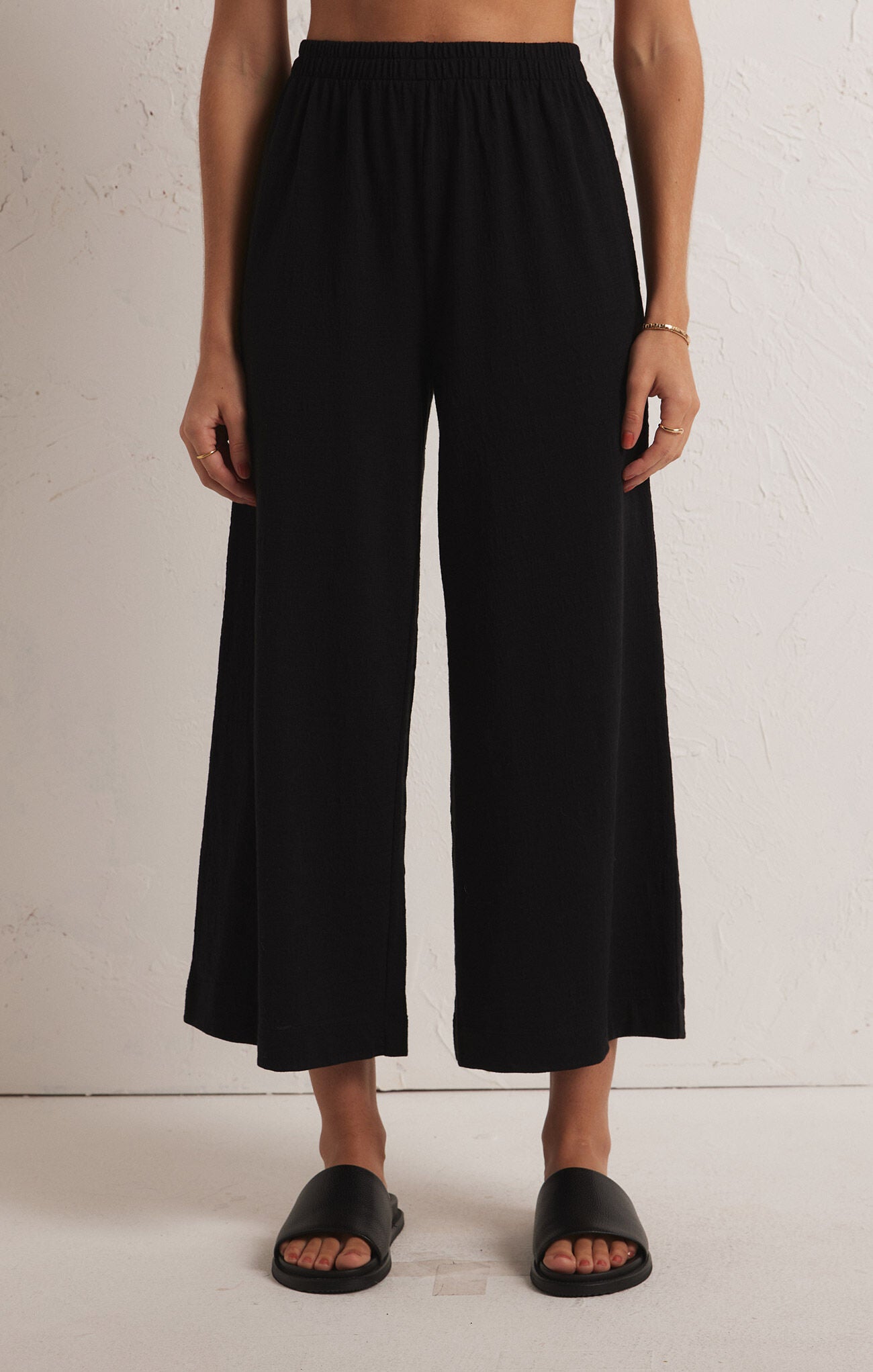 Scout Textured Slub Pants Black