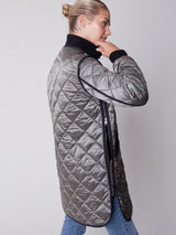 Long Quilted Puffer Jacket Spruce
