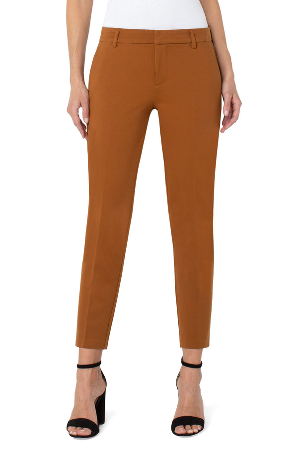 Kelsey 29" Knit Trouser  Walnut Brown