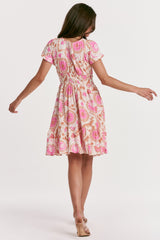 Delta Ruffle Hem Dress Amalfi Muse