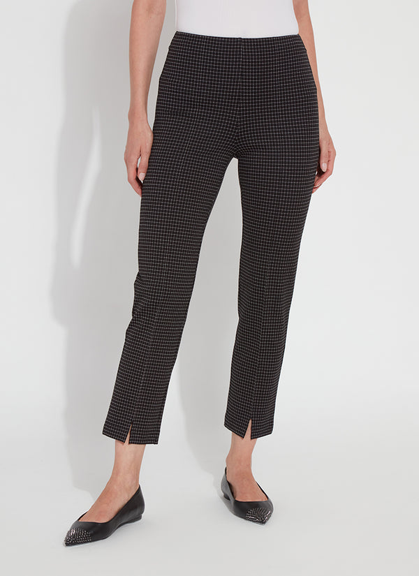 Patterned Wisteria Ankle Pant Black Criss Cross