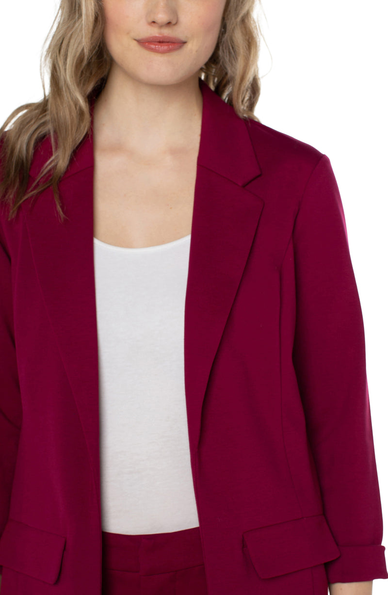 Princess Dart Boyfriend Blazer Garnet Berry