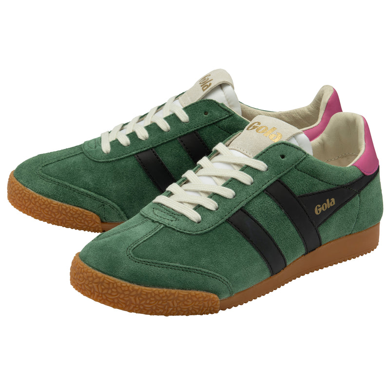 Elan Sneakers Evergreen, Black + Fuchsia