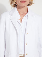 Della Denim Cropped Blazer White