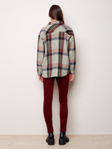 Plaid Flannel Shirt Jacket Pine