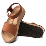 Glenda Nubuck Suede Sandals Pecan