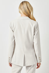 Double Breasted Sleek Blazer Ecru