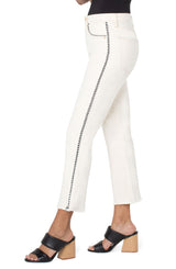 Piping Detail High Waisted Crop Flare Seaside Dunes