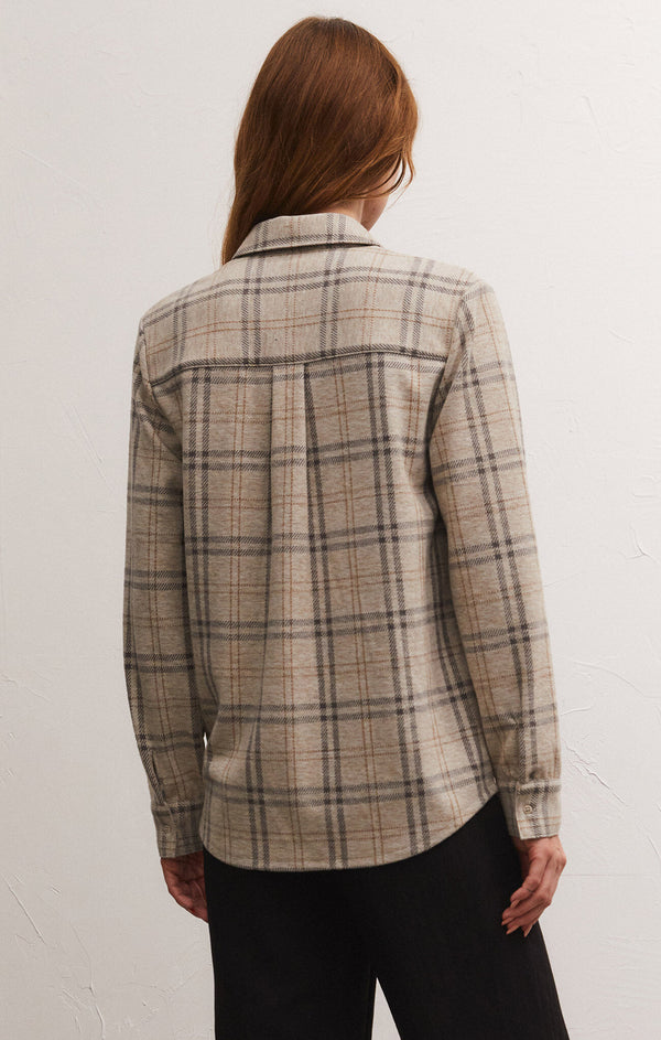 Zenith Plaid Shirt Charcoal Heather