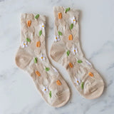Big 3D Daisy Socks