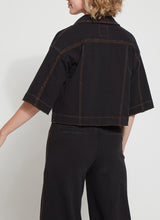 Peoria Crop Denim Jacket Midtown Black